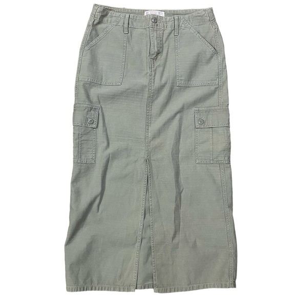 Levi Strauss Gorpcore Green Utility Cargo Maxi Skirt Size Misses 8 - Picture 1 of 6